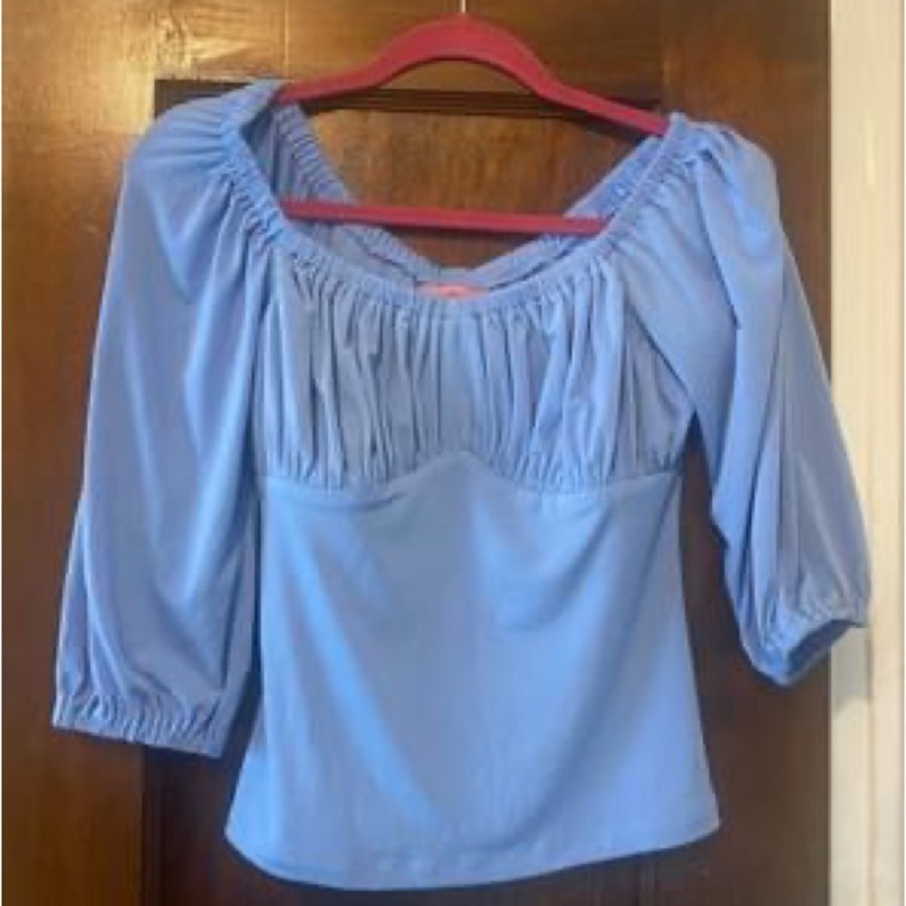 VIXEN BY MICHELINE PITT Vacation Peasant blouse